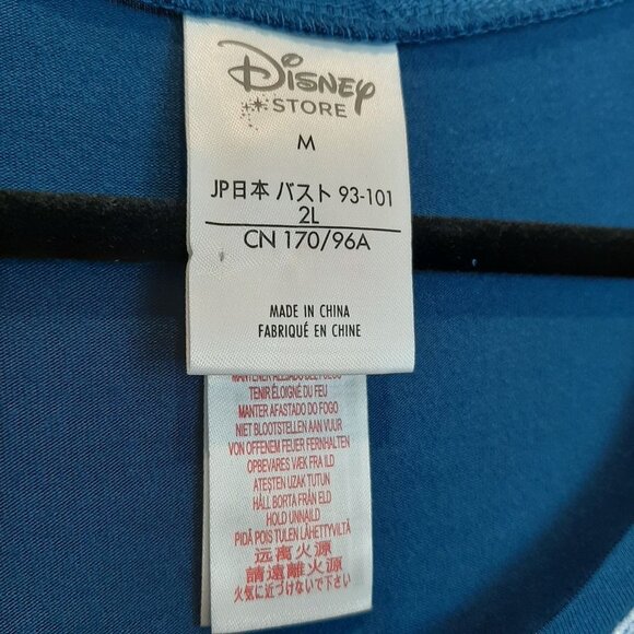 Disney Beauty And The Beast Studded Graphic Top Womens Size Medium Blue Tshirt - Picture 11 of 11